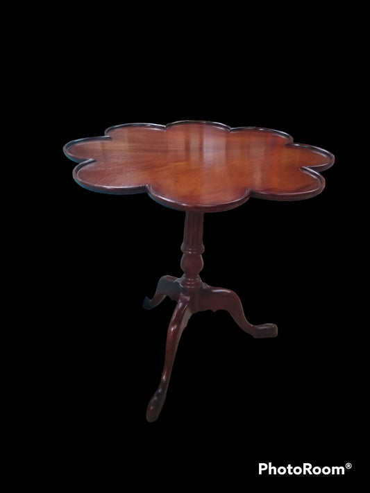 Unusual Mahogany Tilt Top Occasional Table
