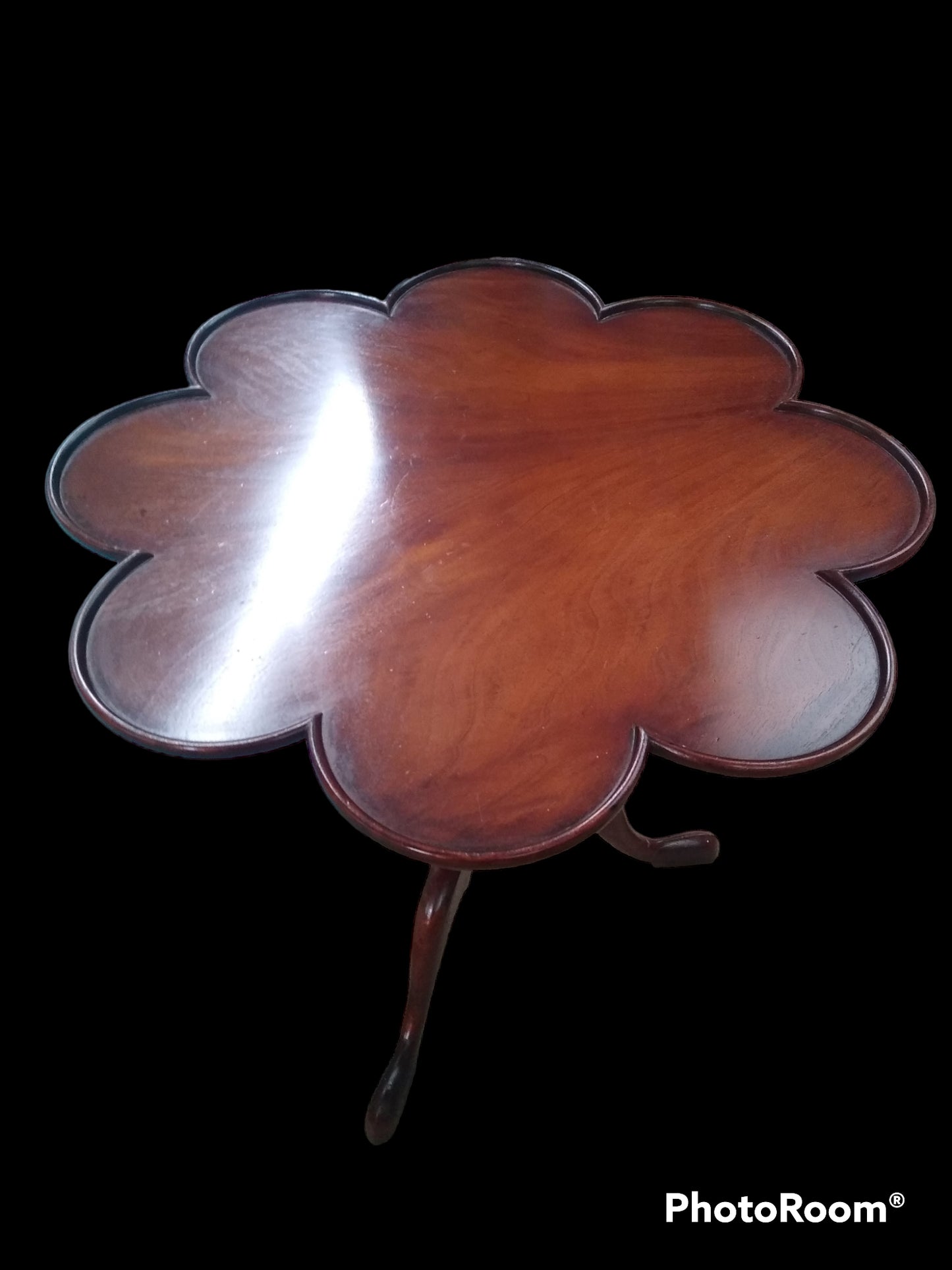 Unusual Mahogany Tilt Top Occasional Table