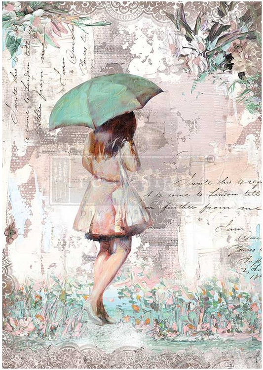 Rainy Day A1 size Fibre Decoupage Paper