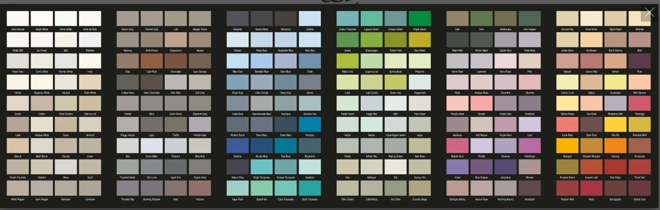 Autentico Digital Colour Chart