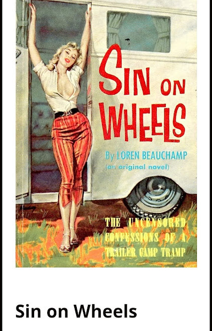 Modern Artisan Printed Rice Paper 'Sin On Wheels' Artist Bubble Gum Yum