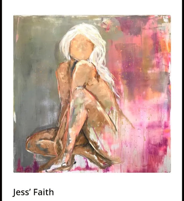 Modern Artisan Printed Rice Paper 'Jess Faith' Artist Anissa Marie