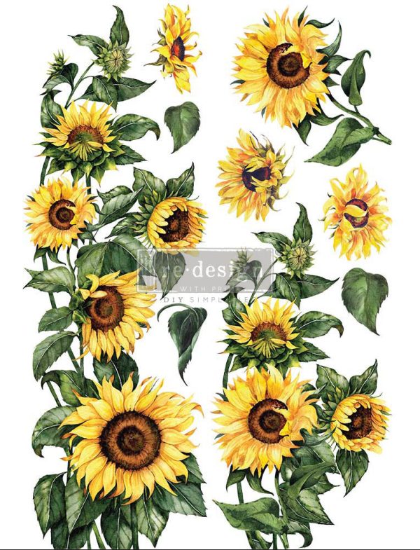 Re-design by Prima Transfer Sunflower