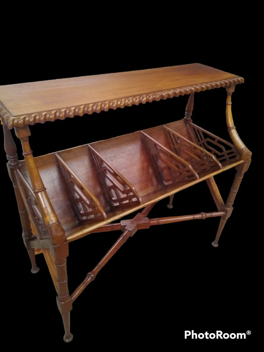 Vintage Mahogany Book Trough