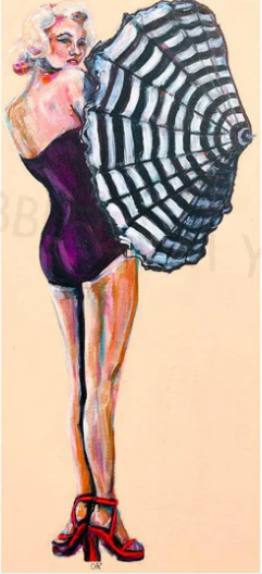 Modern Artisan Printed Rice Paper "Blonde Bombshell' Artist: Anissa Marie Collective