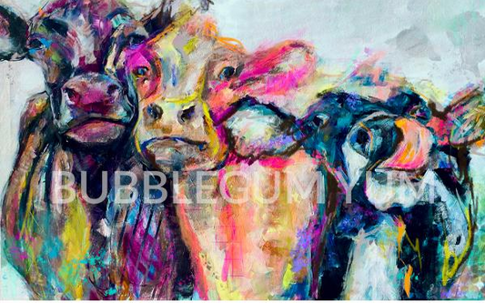 Modern Artisan Printed Rice Paper "You're a Cow" Artist: Anissa Marie Collective