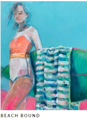 Modern Artisan Rice Paper for Decoupage. 'Beach Bound' Artist: Anissa Marie Collective