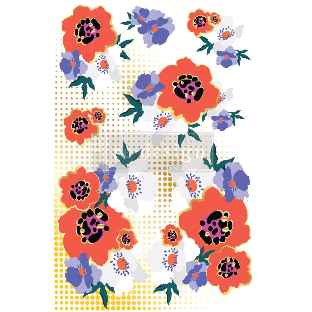 CeCe Modernist Floral Transfer