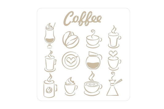 Stencil A cup of coffee - Autentico Paint UK