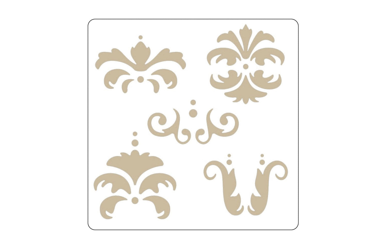 Stencil Selection of ornaments - Autentico Paint UK