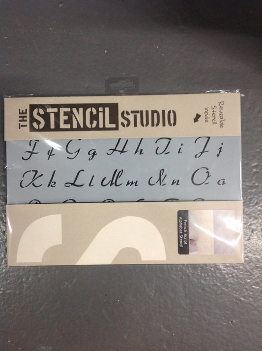 Stencil Studio French Script 350 micron - Autentico Paint UK